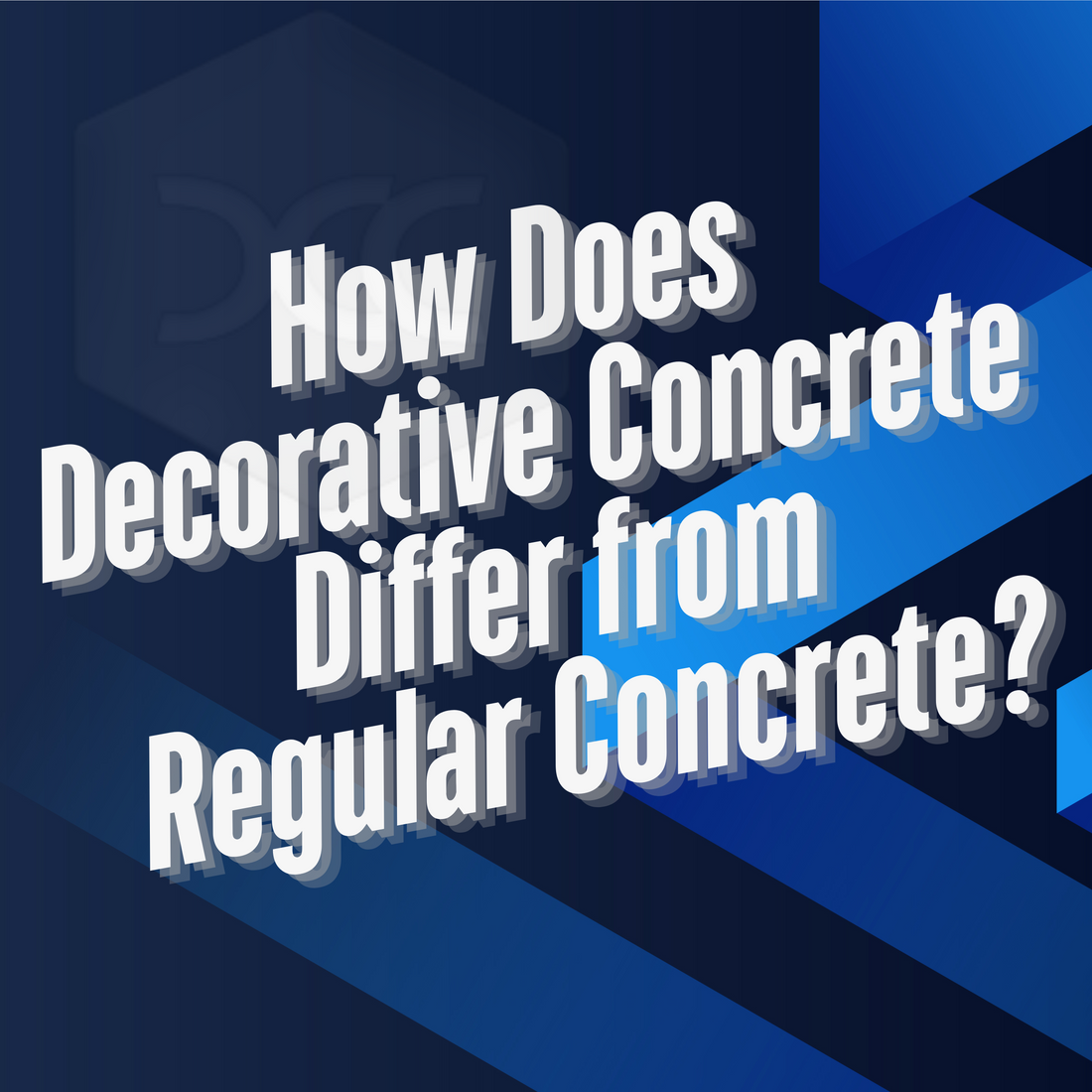 How Does Decorative Concrete Differ from Regular Concrete?